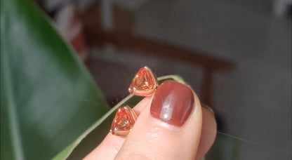 Red Moissanite Earrings 925 Sterling Silver 5MM .5CT
