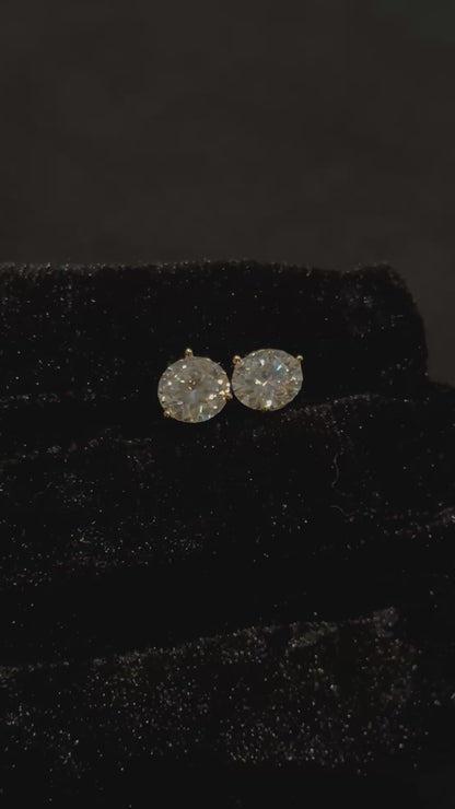 7mm Moissanite Stud Earrings 925 Silver